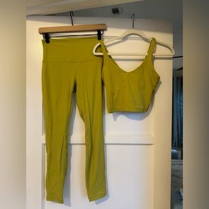Lululemon Lime Green Set - size 6 for both